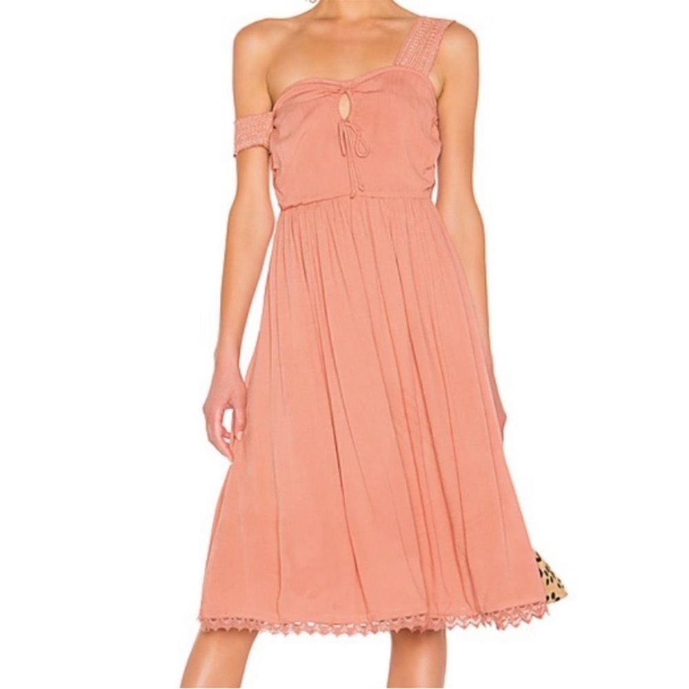 NWT House of Harlow 1960 x Revolve Taylor Dress in Peach Size Medium Boho